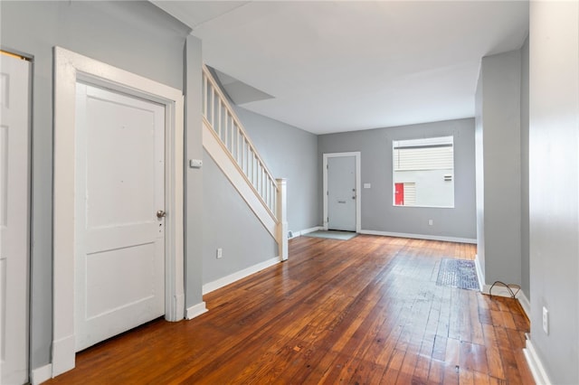 1968 Straubs Ln, Troy Hill, PA 15212 - foyer entrance with hardwood / wood-style floors, baseboards, and stairs