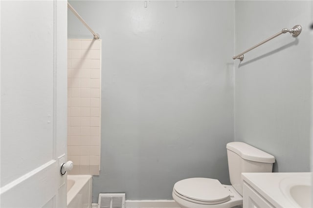 1968 Straubs Ln, Troy Hill, PA 15212 - full bath with  shower combination, vanity, visible vents, and toilet