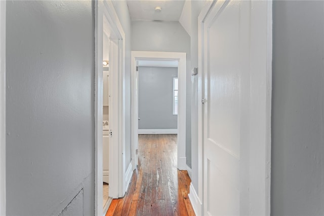 1968 Straubs Ln, Troy Hill, PA 15212 - hallway with baseboards and hardwood / wood-style flooring