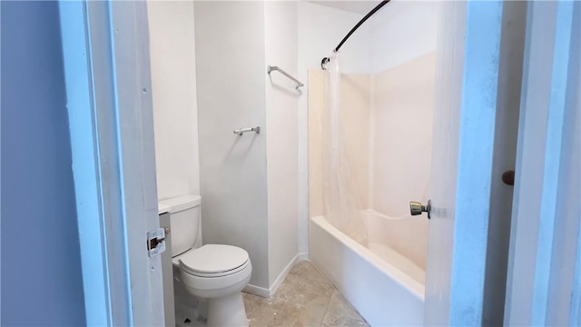 1406 Superior Ave, Brighton Heights, PA 15212 - full bath featuring toilet, shower / bathing tub combination, tile patterned flooring, and baseboards