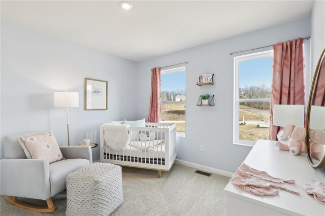 202 Cherry Tree Dr, Twp Of But Sw, PA 16001 - bedroom featuring a nursery area, baseboards, multiple windows, and visible vents