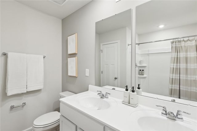 202 Cherry Tree Dr, Twp Of But Sw, PA 16001 - full bath featuring double vanity, visible vents, toilet, and a sink