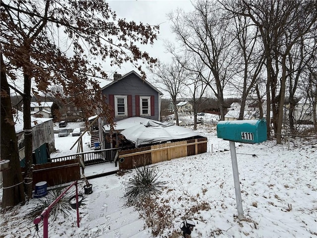 view of snowy yard