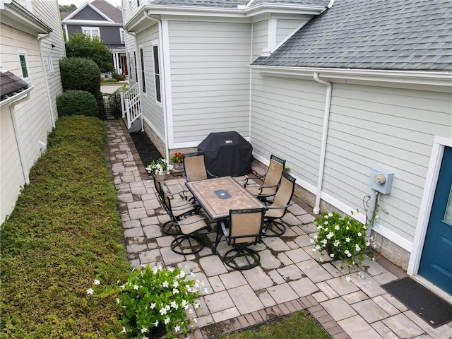 view of patio / terrace featuring outdoor dining space and area for grilling