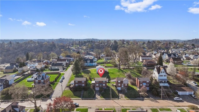 bird's eye view with a residential view