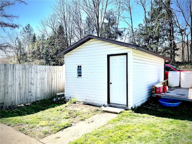 105 Ludwig St, Manorville Boro, PA 16236 - view of shed featuring a fenced backyard