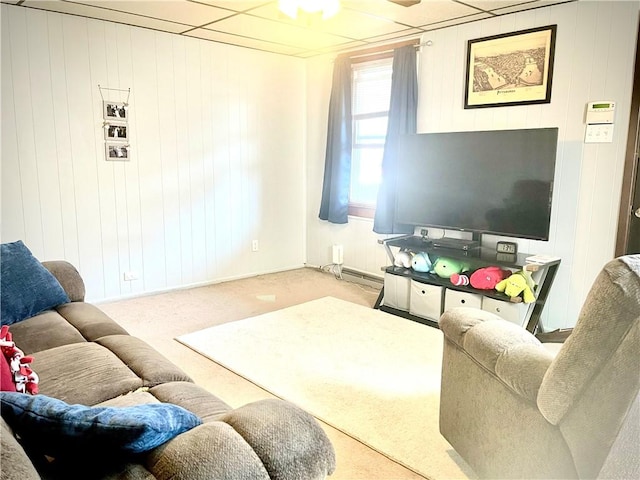 105 Ludwig St, Manorville Boro, PA 16236 - living area featuring wood walls and carpet