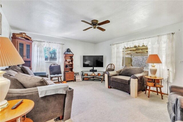 10110 Rinaman Rd, Mccandless, PA 15090 - carpeted living area featuring healthy amount of natural light and a ceiling fan