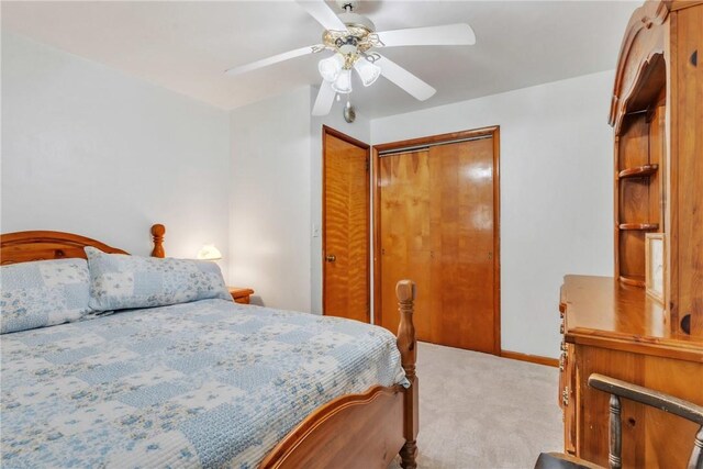 10110 Rinaman Rd, Mccandless, PA 15090 - bedroom featuring light colored carpet, ceiling fan, and a closet