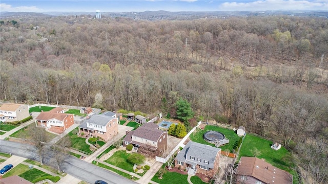 2096 Ramsey Rd, Monroeville, PA 15146 - drone / aerial view featuring a wooded view and a residential view