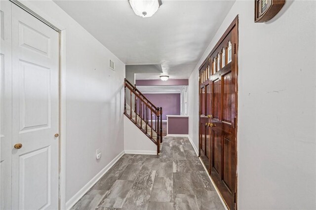 2096 Ramsey Rd, Monroeville, PA 15146 - interior space with visible vents, baseboards, and stairway