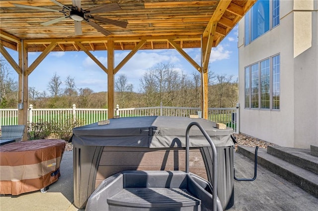 221 Pitgas Rd, Clarksville, PA 15322 - view of patio featuring area for grilling and a hot tub