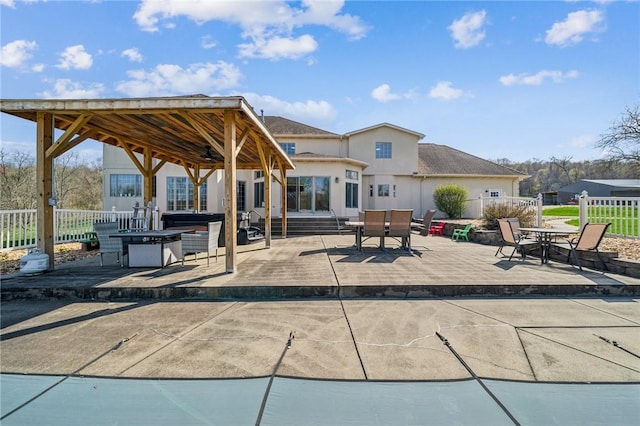 221 Pitgas Rd, Clarksville, PA 15322 - view of patio / terrace featuring fence and outdoor dining area