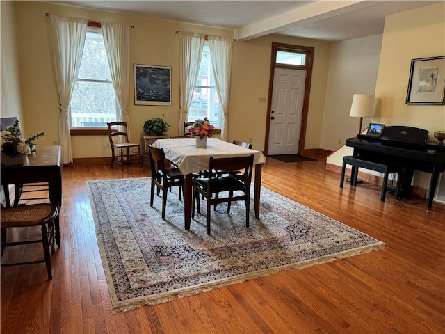 1419 Alverado Ave, Beechview, PA 15216 - dining area with baseboards, wood finished floors, and a healthy amount of sunlight