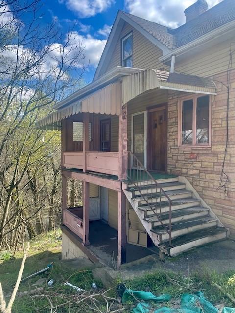 504 Chestnut St, Monessen, PA 15062 - exterior space featuring stone siding