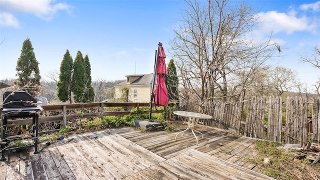 view of wooden deck