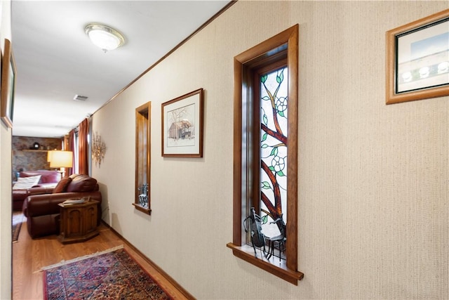 1805 Educational Dr, White Oak, PA 15131 - corridor featuring visible vents and wood finished floors