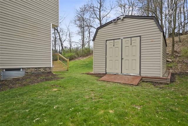 view of shed