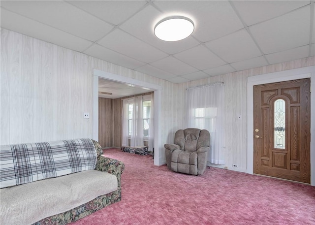 103 Timblin, Clay Twp, PA 16001 - living area featuring a drop ceiling and carpet