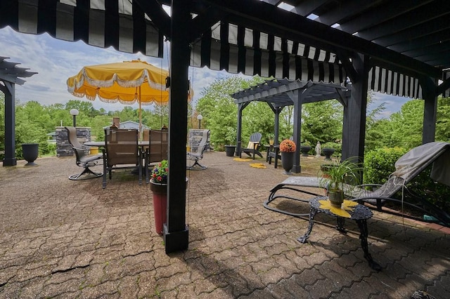 107 Spring Ln, South Union Twp, PA 15401 - view of patio / terrace with a pergola and outdoor dining area