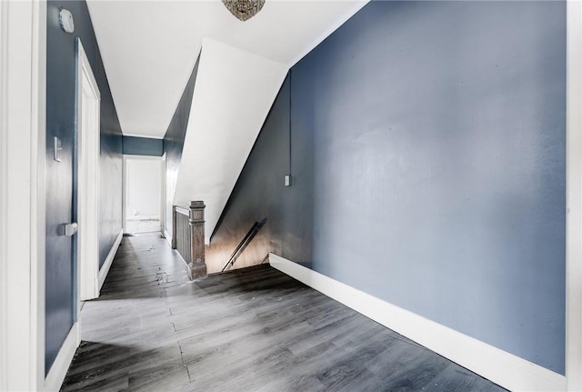 43-45 Union St, Uniontown, PA 15401 - staircase featuring baseboards and wood finished floors