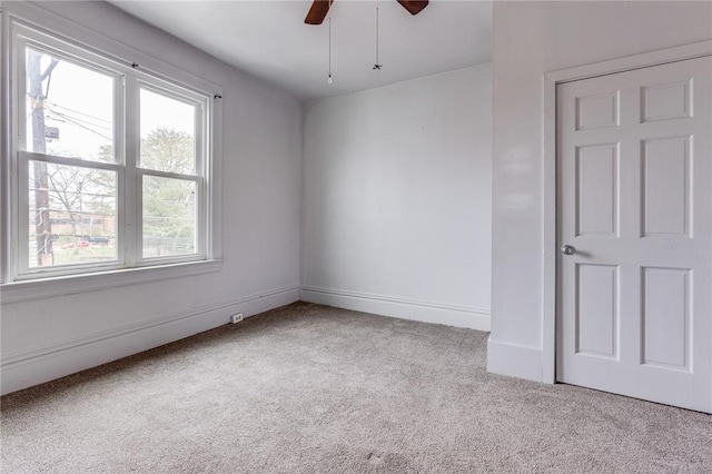 1415 Lager St, Troy Hill, PA 15212 - spare room with carpet floors, ceiling fan, and baseboards