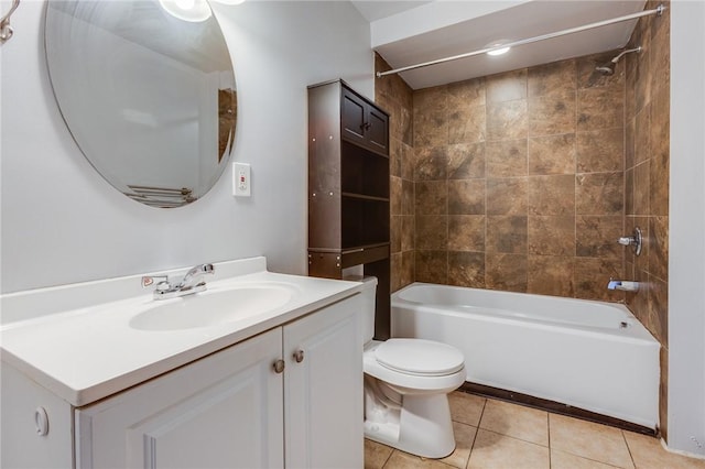 1415 Lager St, Troy Hill, PA 15212 - full bathroom featuring bathing tub / shower combination, tile patterned flooring, vanity, and toilet