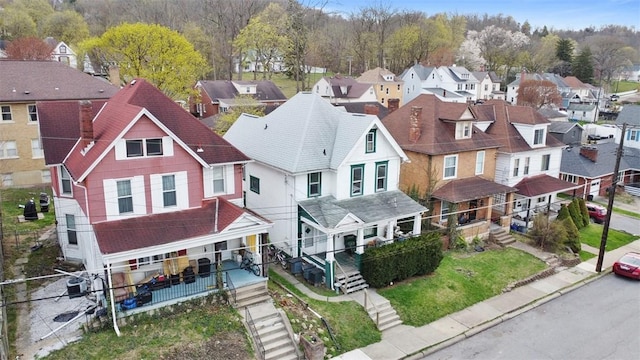birds eye view of property featuring a residential view