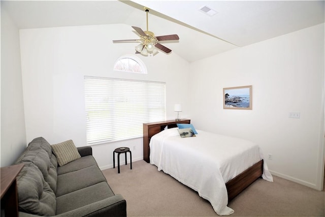 513 Madison Blvd, New Sewickley Twp, PA 15042 - bedroom with baseboards, multiple windows, vaulted ceiling, and light carpet