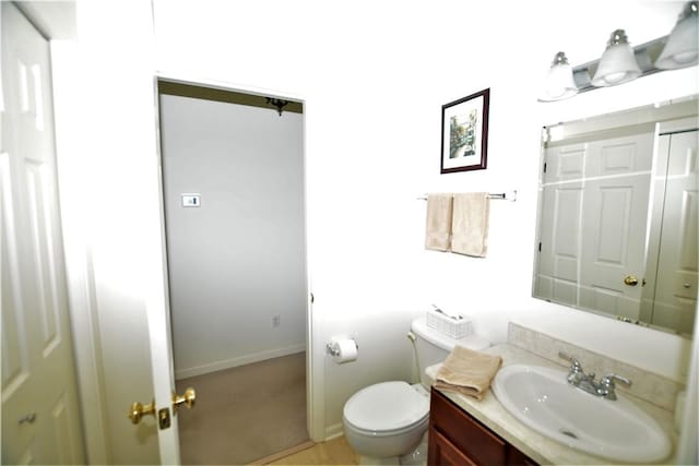 513 Madison Blvd, New Sewickley Twp, PA 15042 - half bathroom featuring vanity, baseboards, and toilet