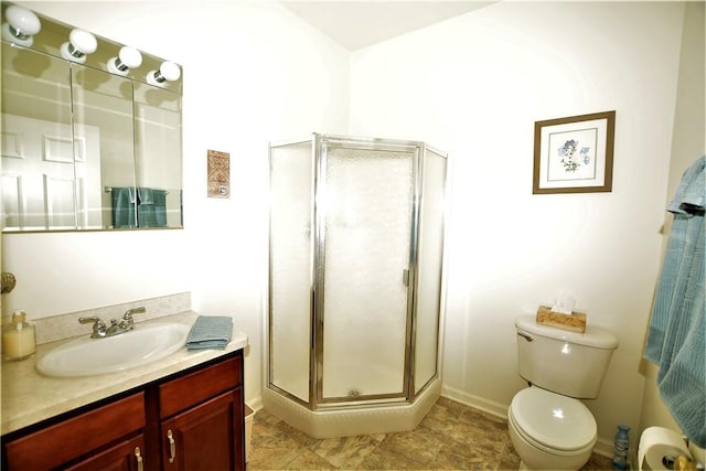 513 Madison Blvd, New Sewickley Twp, PA 15042 - full bathroom featuring toilet, vanity, and a stall shower