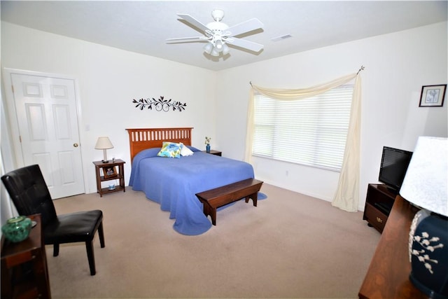 513 Madison Blvd, New Sewickley Twp, PA 15042 - bedroom featuring a ceiling fan, carpet, and visible vents