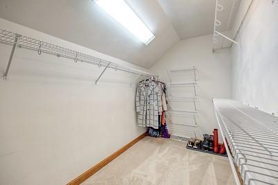 spacious closet with carpet flooring and lofted ceiling