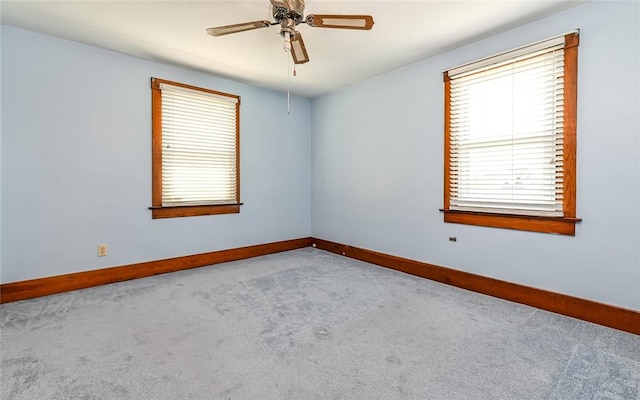 151 Jamaica Ave, West View, PA 15229 - spare room featuring carpet flooring, baseboards, and a ceiling fan
