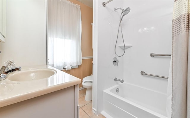 151 Jamaica Ave, West View, PA 15229 - bathroom with tile patterned floors, vanity, shower / tub combo with curtain, and toilet