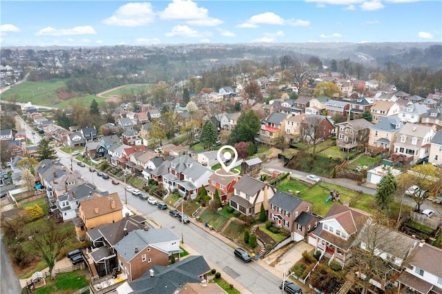 drone / aerial view featuring a residential view