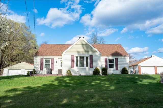429 Big Knob Rd, New Sewickley Twp, PA 15074 - view of front of house featuring a front lawn, an outdoor structure, and a garage