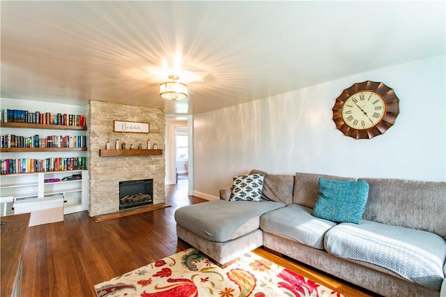 429 Big Knob Rd, New Sewickley Twp, PA 15074 - living area featuring wood finished floors and a fireplace