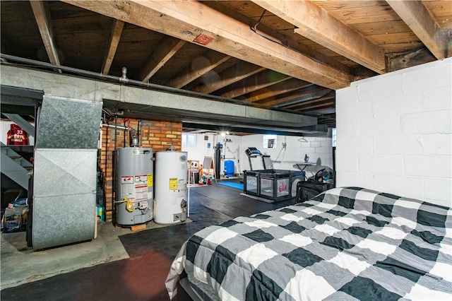 429 Big Knob Rd, New Sewickley Twp, PA 15074 - unfinished basement featuring heating unit and water heater