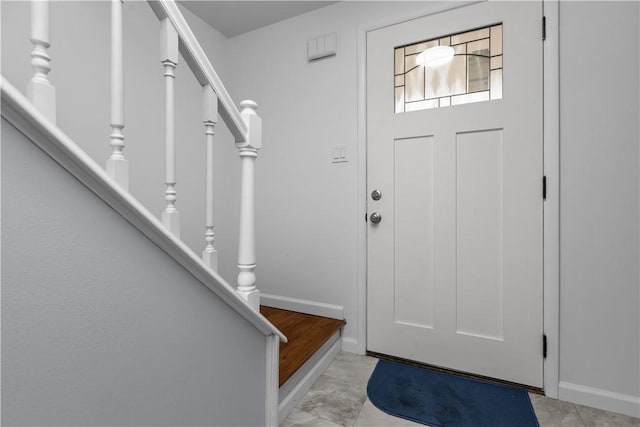 1226 Lamson Cir, Upper St Clair, PA 15241 - entrance foyer with stairway and baseboards