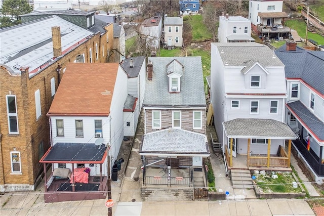 203 57th St, Lawrenceville, PA 15201 - birds eye view of property with a residential view
