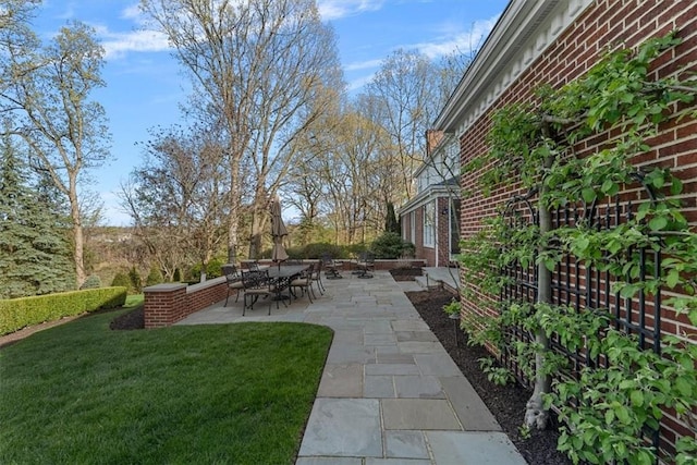 view of yard featuring a patio