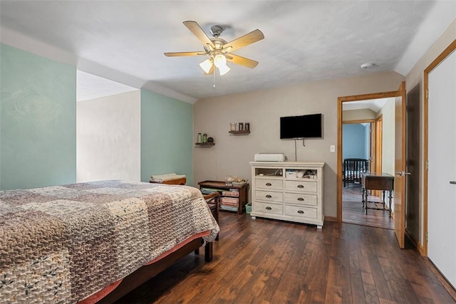 172 Valley Flds, Plum Boro, PA 15239 - bedroom with dark wood-style flooring and ceiling fan