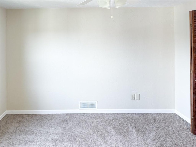 1138 Oakmont Ave, Oakmont, PA 15139 - unfurnished room featuring visible vents, baseboards, a ceiling fan, and carpet flooring