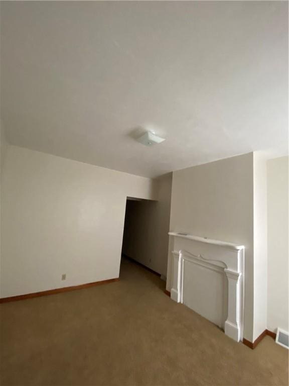 2410 Jane St, South Side, PA 15203 - unfurnished living room featuring carpet flooring, baseboards, and visible vents