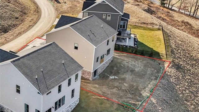 406 Barons Ct, Peters Twp, PA 15367 - view from above of property with property boundaries highlighted
