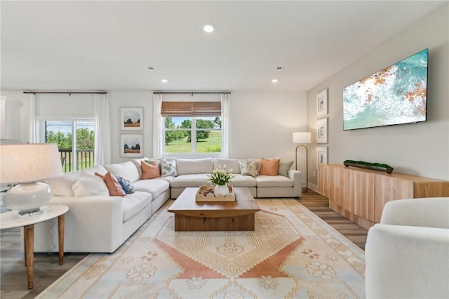 406 Barons Ct, Peters Twp, PA 15367 - living area featuring recessed lighting and light wood finished floors