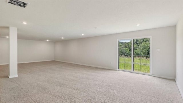 406 Barons Ct, Peters Twp, PA 15367 - basement featuring light carpet and recessed lighting