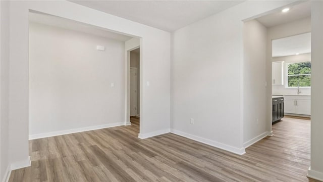 406 Barons Ct, Peters Twp, PA 15367 - spare room featuring light wood-type flooring and recessed lighting