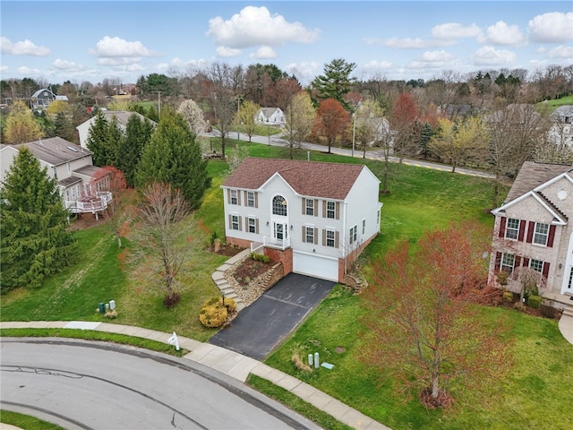 bird's eye view featuring a residential view